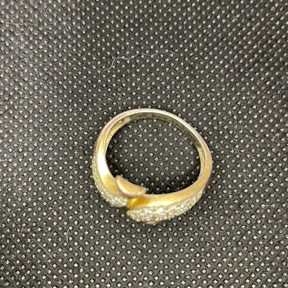 Dolphin ring with white gem - Picture 5 of 7